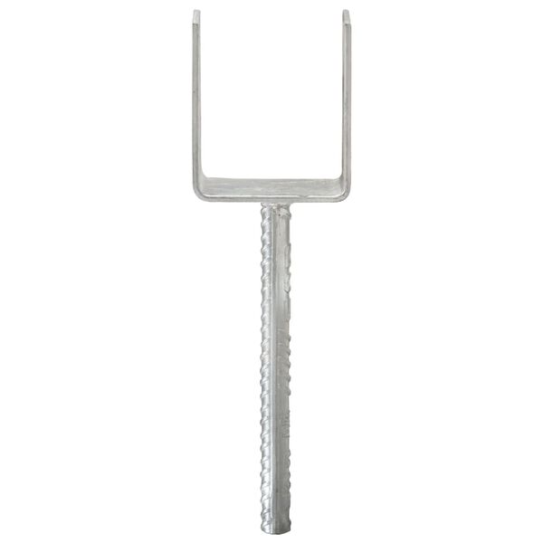 vidaXL žogu stiprinājumi, 6 gab., sudraba krāsa, 10x6x30 cm, tērauds