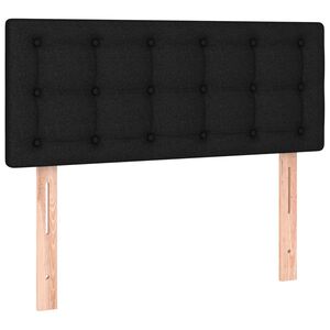 vidaXL gultas galvgalis, 90x5x78/88 cm, melns audums