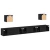 vidaXL TV skapī&scaron;u komplekts 7 pcs Melns ozolkoks 100 x 30 x 30 cm
