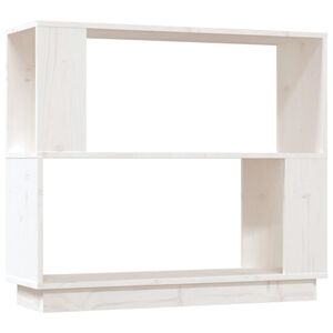 vidaXL grāmatu plaukts, balts, 80x25x70 cm, priedes masīvkoks