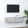 vidaXL TV skapītis, pelēka ozolkoka, 80x31x25,5 cm, inženierijas koks