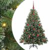 vidaXL Mākslīgā Ziemassvētku eglīte su 150 LED Zaļa 120 cm PE un PVC