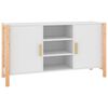 vidaXL kumode, balta, 107x38x60 cm, inženierijas koks