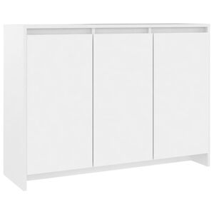 vidaXL kumode, balta, 102x33x75 cm, inženierijas koks