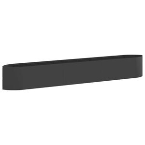 vidaXL Paaugstināta dārza gulta Melns 300 x 40 x 40 cm Tērauds