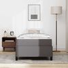 vidaXL Gultas rāmis ar matraci Pelēka 100 x 200 cm audums