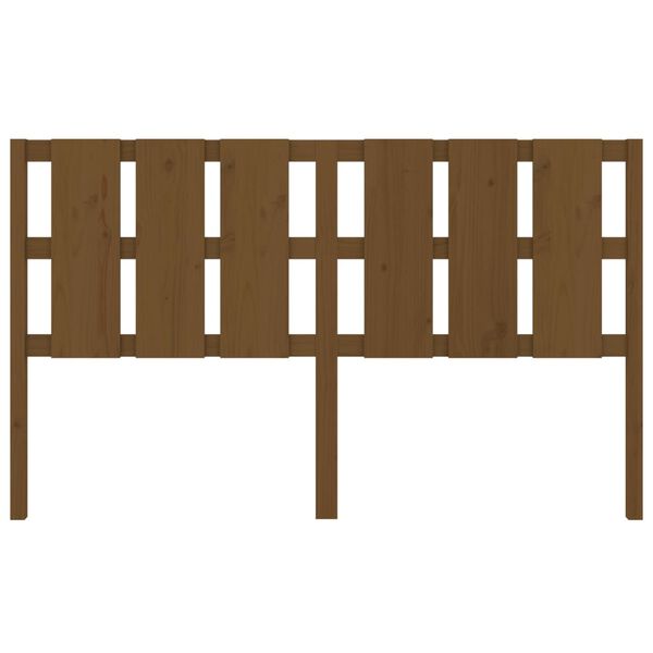 vidaXL gultas galvgalis, medus brūns, 165,5x4x100cm, priedes masīvkoks