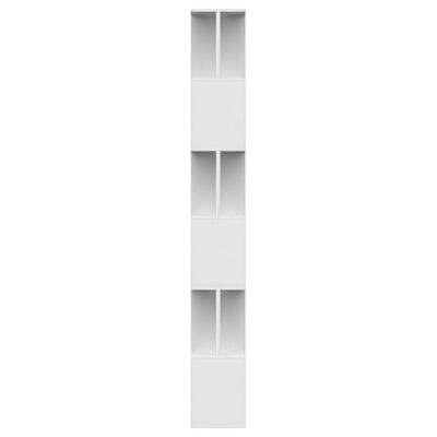 vidaXL grāmatu plaukts, 80x24x192 cm, balts, skaidu plāksne