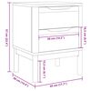 vidaXL naktsskapītis, balts, 45x39x57 cm, priedes masīvkoks