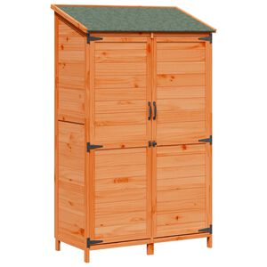 vidaXL Dārza &scaron;ķūņi ar jumtu Brūna 106,5 x 56 x 176 cm Masīvs egle koks
