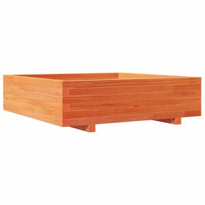 vidaXL dārza puķu kaste, vaska brūnas, 90x90x26,5 cm priedes masīvkoks