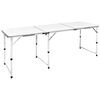 Saliekams Dārza Galds ar Pielāgojamu Augstumu 180 x 60 x 70 /62 /55 cm