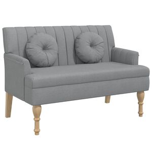 vidaXL sols ar spilveniem, 113x64,5x75,5 cm, gai&scaron;i pelēks audums