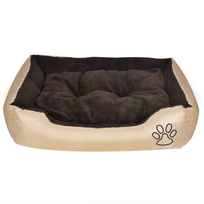 vidaXL suņu gulta ar polsterētu spilvenu, silta, M izmērs