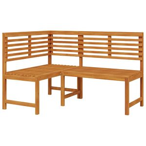 vidaXL dārza stūra sols, 140 cm, akācijas masīvkoks