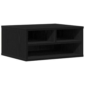 vidaXL Printera statīvs Melns ozols 49 x 40 x 22,5 cm