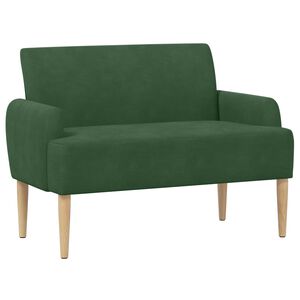 vidaXL Divvietīga mēbele ar pogu pūkām Džungļu zaļa 116 x 67 x 81 cm