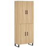 vidaXL augstais skapis, ozolkoka, 69,5x34x180 cm, inženierijas koks