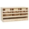 vidaXL vistu dē&scaron;anas ligzda, 3 nodalījumi, 72x33x38 cm, priedes koks