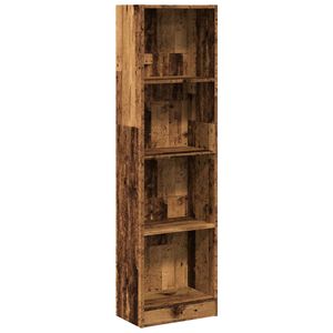 vidaXL grāmatu plaukts, veca koka, 40x24x176 cm, inženierijas koks
