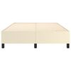 vidaXL gultas rāmis ar atsperēm, krēmkrāsas, 140x200 cm, mākslīgā āda