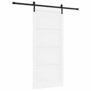 vidaXL Slīdo&scaron;ās durvis Balts un melns 93 x 211 cm Ciets priedes koks