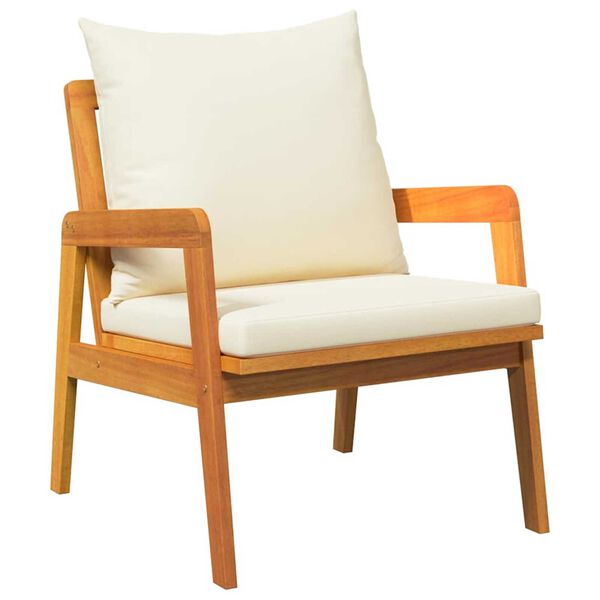 vidaXL Dārza krēsls ar spilvenu 2 pcs Brūna Akācijas masīvkoks