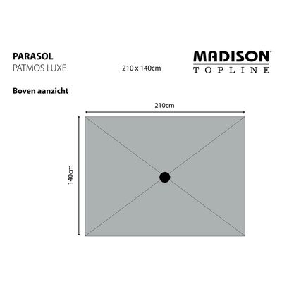 Madison saulessargs Patmos Luxe, taisnstūra, 210x140 cm, gaiši pelēks