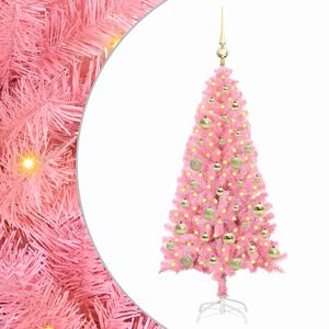 vidaXL Ziemassvētku eglīte Rozā 120 cm PVC