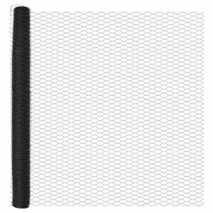 vidaXL Se&scaron;stūra žogs ar stabu 10 x 1,6 m PVC pārklāts tērauds Pelēka