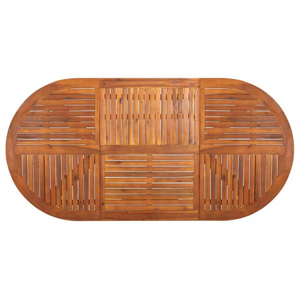 vidaXL 7-daļīgs dārza mēbeļu komplekts, melns