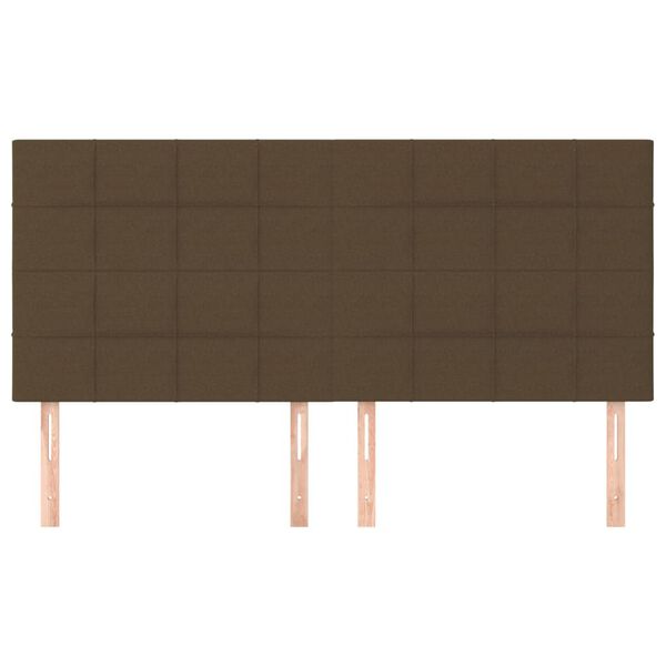 vidaXL galvgalis, tum&scaron;i brūns, 160x5x118/128 cm, audums