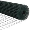 vidaXL Eiropas žogs Zaļa 1 x 25 m PVC pārklāts dzelzs