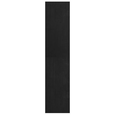 vidaXL grāmatu plaukts, melns, 40x30x135,5 cm, priedes masīvkoks