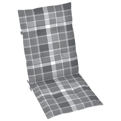 vidaXL dārza krēsli, 2 gab., matrači ar četrstūriem, masīvs tīkkoks
