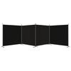 vidaXL 4-paneļu istabas aizslietnis, 698x180 cm, melns audums