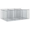 vidaXL Gabions pacelta gulta 150 x 100 x 60 cm Cinkota tērauda Sudraba