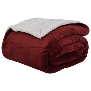 vidaXL Pleds Bordo sarkans 130 x 150 cm Flīss