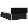 vidaXL Gulta ar uzglabāšanas vietu un matraci Melna 140 x 190 cm