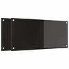 vidaXL Virtuves aizsargpanelis Melna 90 x 40 cm rūdīts stikls
