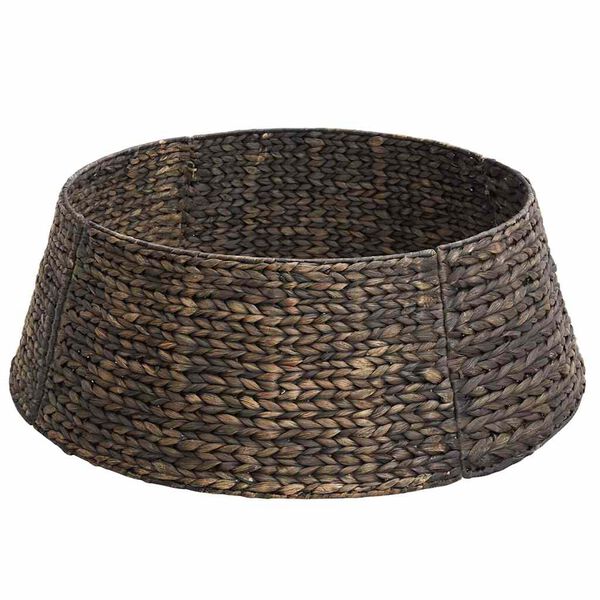 vidaXL Ziemassvētku koka apmale Melna 60 x 60 x 22 cm Ūdens hiacintes