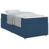 vidaXL Gultas rāmis ar matraci Zila 100 x 200 cm audums