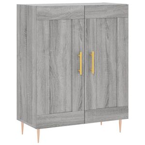 vidaXL kumode, pelēka ozolkoka, 69,5x34x90 cm, inženierijas koks
