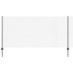 vidaXL Metināts žogs ar stabiem 25 x 1,2 m PVC pārklāts tērauds Pelēka
