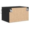 vidaXL Sienā piestiprināms naktsgaldiņ&scaron; Melns ozolkoks 50 x 36 x 30 cm