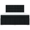 vidaXL atsperu gulta ar matraci, melns, 180x200 cm, audums