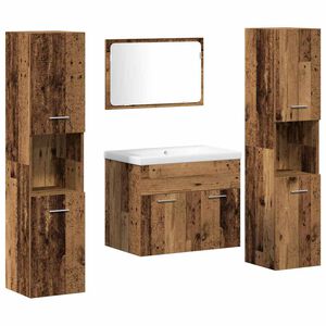 vidaXL Glabā&scaron;anas komplekts 4 pcs Inženierijas koks