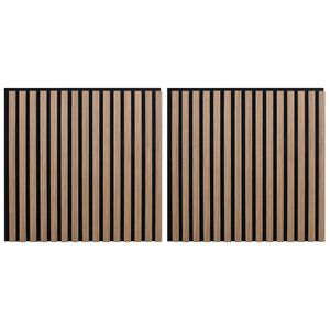 vidaXL Sienas paneļi 2 pcs Brūna 60,5 x 60 cm