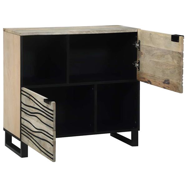 vidaXL Sideboard Balts 80 x 33 x 75 cm mango masīvkoks