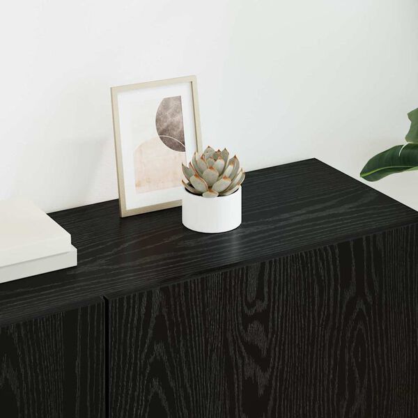 vidaXL TV sienas stiprinājums 5 pcs Melns ozols Inženierijas koks